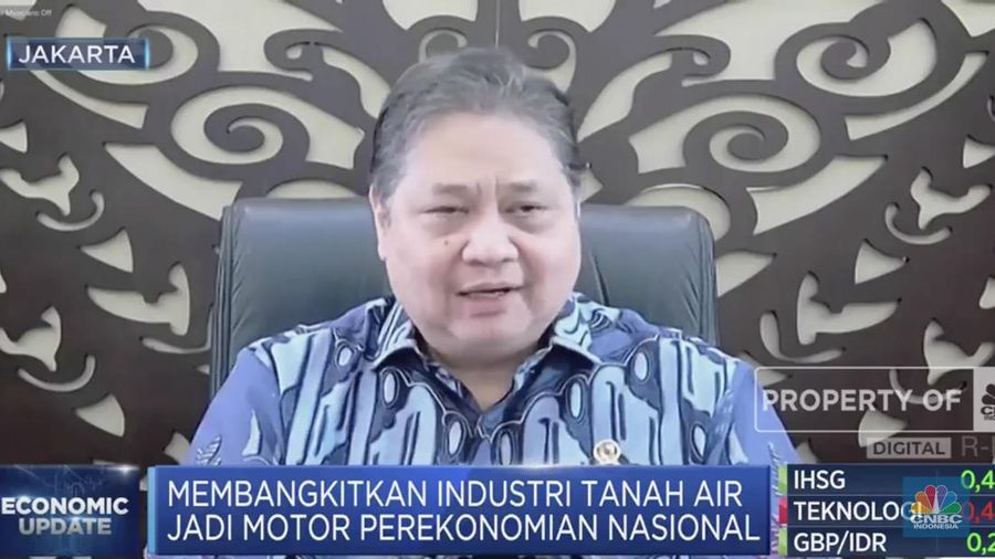 Menko Perekomian, Airlangga Hartarto. (CNBC Indonesia)