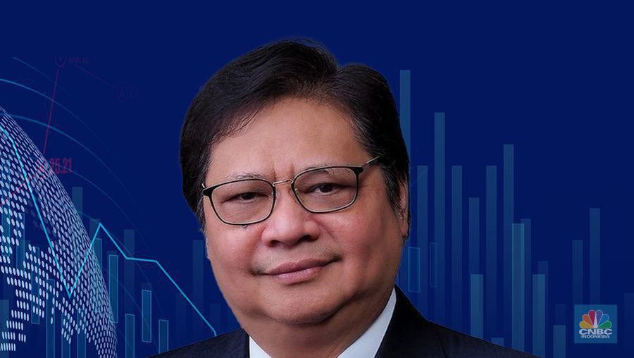 Menko Perekonomian Airlangga Hartarto. (CNBC Indonesia)