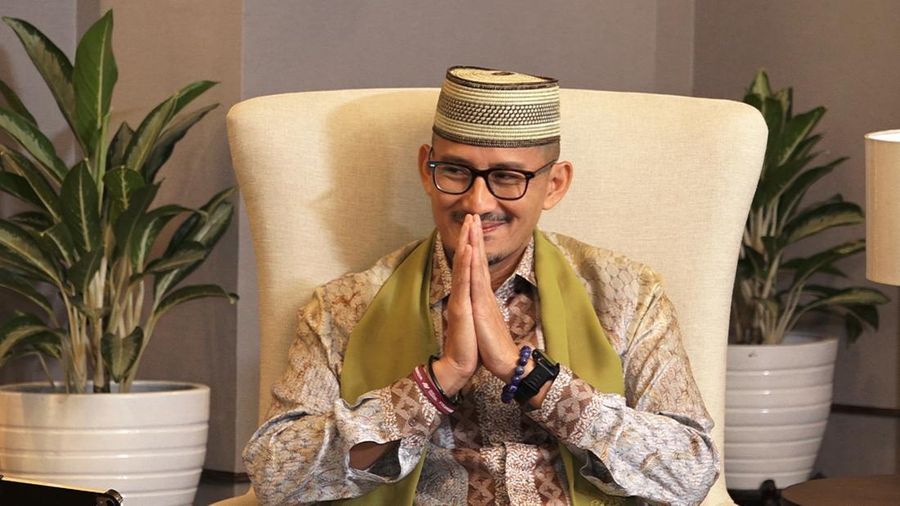 Menteri Pariwisata dan Ekonomi Kreatif RI Sandiaga Salahuddin Uno dalam Economic Update di Program Profit yang berlangsung pada Selasa, (11/7/2023). (CNBC Indonesia TV)