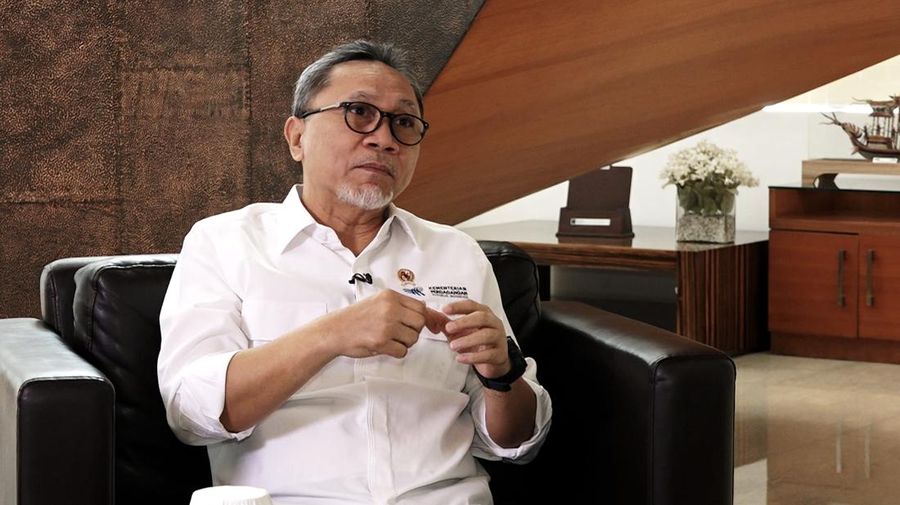 Menteri Perdagangan Zulkifli Hasan dalam Economic Update di Program Squawk Box yang berlangsung pada Selasa, (11/7/2023). (վ TV)