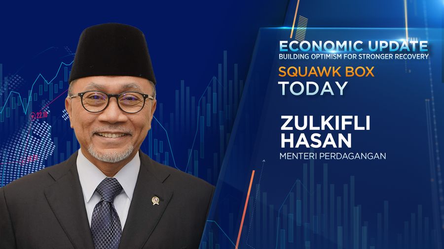 Menteri Perdagangan Zulkifli Hasan dalam Economic Update di Program Squawk Box yang berlangsung pada Selasa, (11/7/2023). (CNBC Indonesia TV)