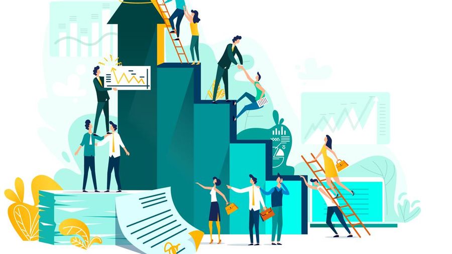 ilustrasi koperasi, keuangan, bisnis, bank. (freepik)