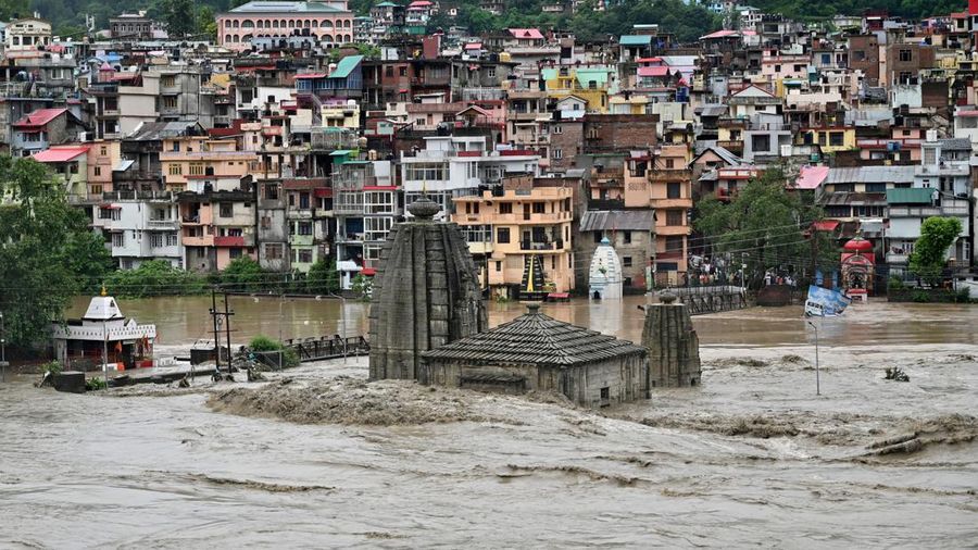 Banjir akibat hujan lebat landa Perfektur Fukuoka, Jepang, Senin (10/7/2023). Kyodo vis REUTERS