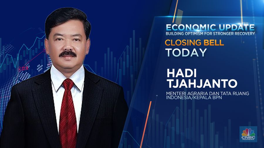 Menteri Agraria dan Tata Ruang, Hadi Tjahjanto dalam Economic Update yang berlangsung pada Rabu, (12/7/2023). (CNBC Indonesia TV)