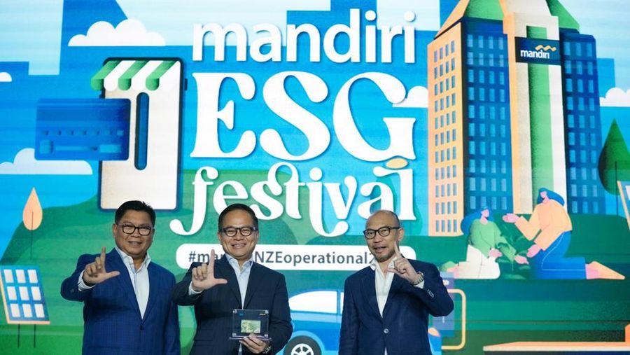 Bank Mandiri Luncurkan Digital Carbon Tracking dan Kartu Plastik Daur Ulang untuk NZE 2060. (Dok. Bank Mandiri)