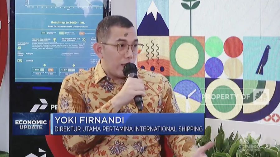 Direktur Utama Pertamina International Shipping Yoki Firnandi, dalam EBTKE CONEX (ENERGY CORNER). (Tangkapan Layar վ TV)