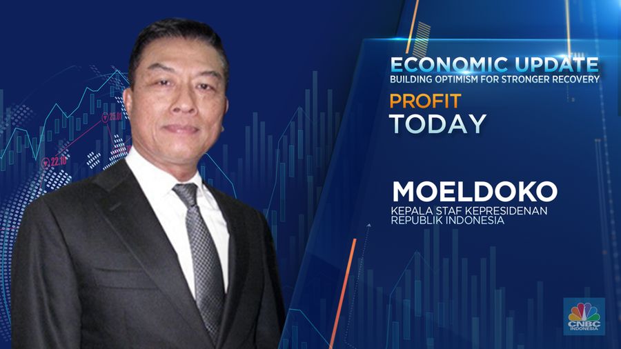 Kepala Staf Kepresidenan, Moeldoko dalam Economic Update yang berlangsung pada Kamis, (13/7/2023). (CNBC Indonesia TV).