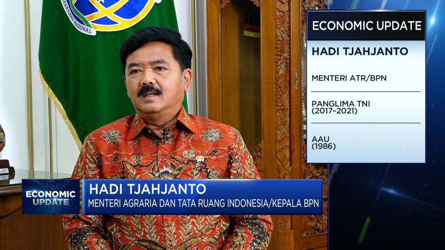 Menteri Agraria dan Tata Ruang, Hadi Tjahjanto dalam Economic Update yang berlangsung pada Rabu, (12/7/2023). (CNBC Indonesia TV).