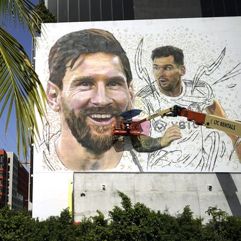 Keren! Mural Raksasa Ini Sambut Kedatangan Lionel Messi