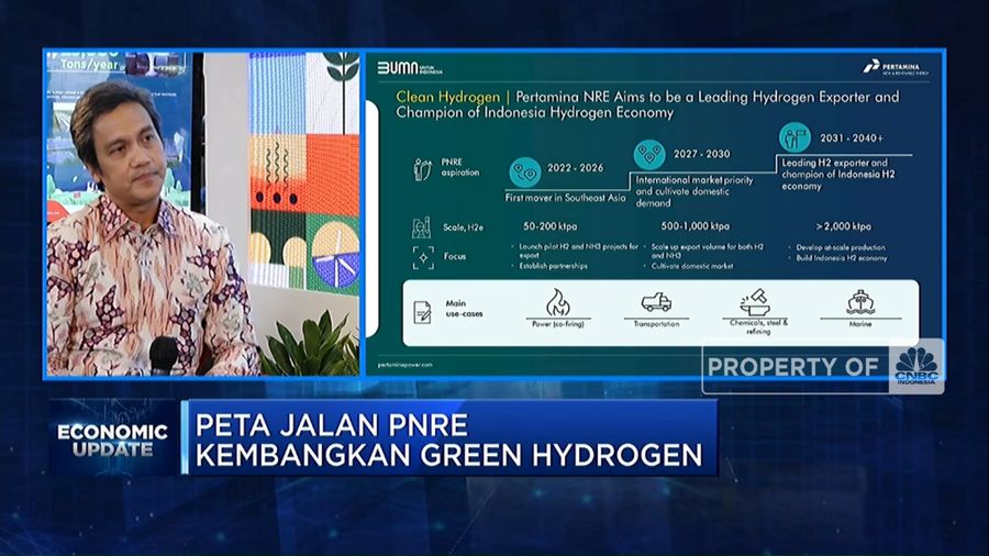 Peta Jalan Pertamina NRE Kembangkan Bahan Bakar Green Hydrogen (CNBC Indonesia TV)