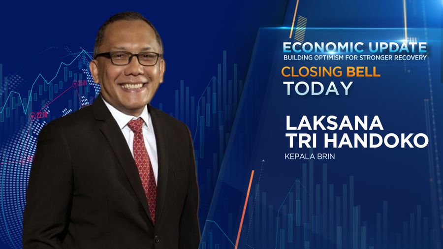 Kepala BRIN Laksana Tri Handoko dalam dalam Economy Update pada program Clossing Bell di CNBC Indonesia. (CNBC Indonesia TV)
