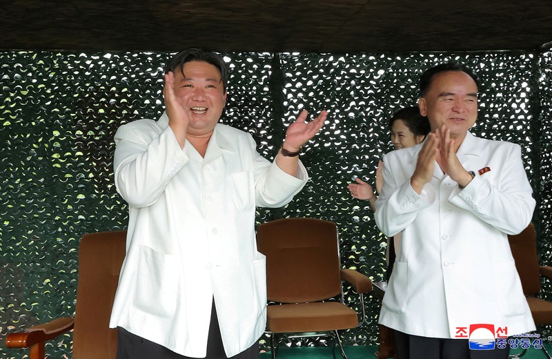 Korea Utarauji coba rudalmbalistik terbaru Hwasong-18. (KCNA via REUTERS) Korea Utara uji coba rudalmbalistik terbaru Hwasong-18. (KCNA via REUTERS)