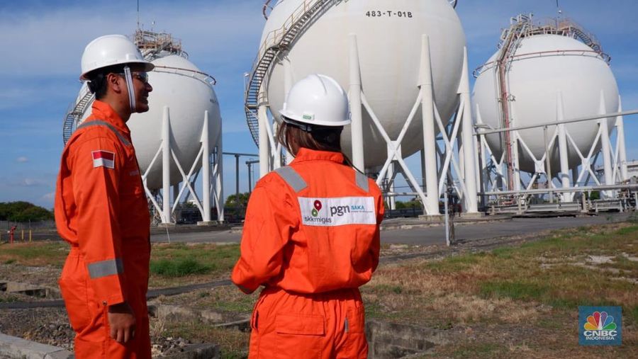 LPG Facility di PGN Saka Pangkah, Gresik. (CNBC Indonesia/Firda DwiMuliawati)
