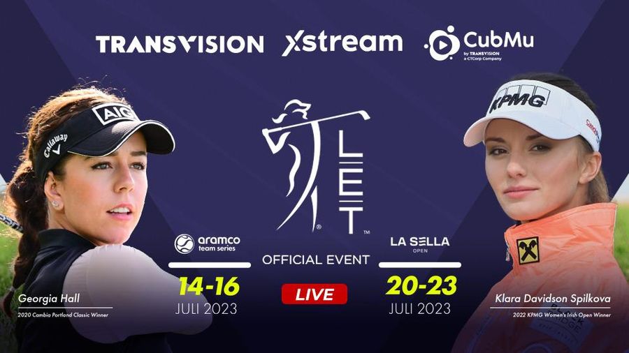 Pertandingan Golf antara Georgia Hall dengan Klara Davidson Spilkova yang akan di siarkan langsung melalui Transvision. (Dok. Transvision)