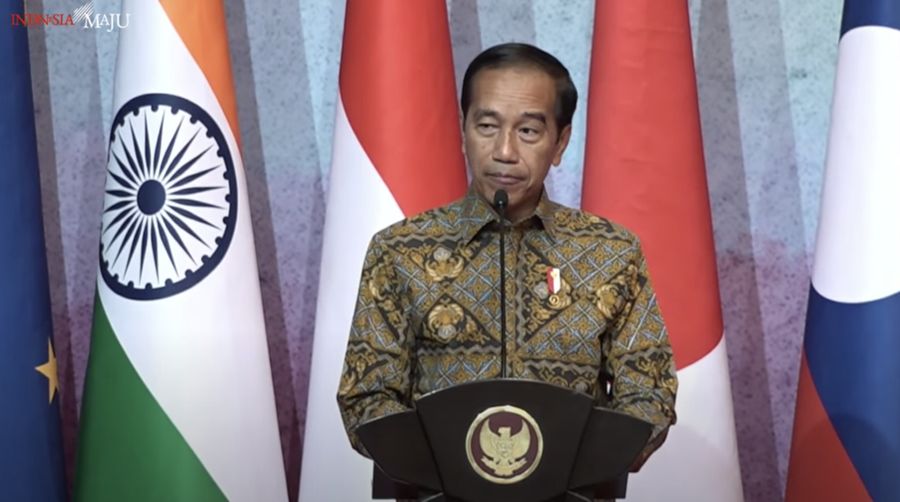 Presiden Joko Widodo terima kunjungan para Menlu ASEAN. (YouTube/Sekretariat Presiden)