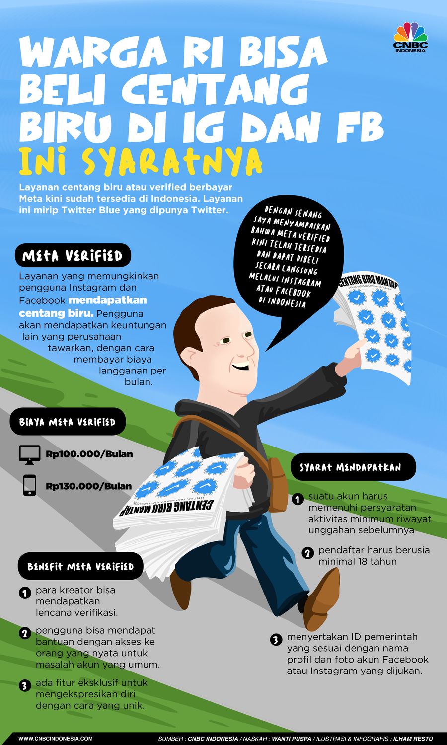 Warga RI Bisa Beli Centang Biru di IG dan FB, Ini Syaratnya