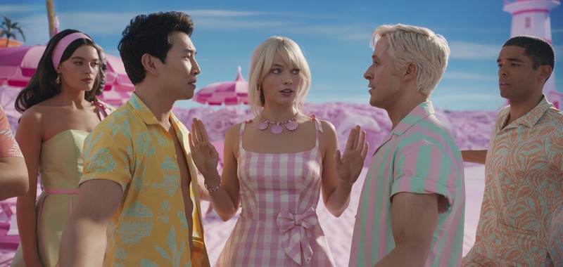 This mage released by Warner Bros. Pictures shows Ryan Gosling, left, and Margot Robbie in a scene from 