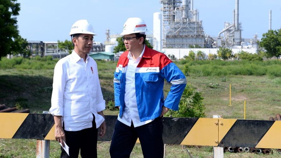 Jokowi-Ahok Reuni di Tuban Petro (dok Lukas - Biro Pers Sekretariat Presiden)