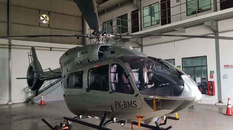 Kejagung blokir 1 unit helikopter jenis Bell 429, nomor registrasi: 2946, nomor pendaftaran: PK-CLP, nomor serial: 57038, milik: PT MAN, terkait kasus dugaan korupsi minyak goreng [dok. Humas Kejagung]