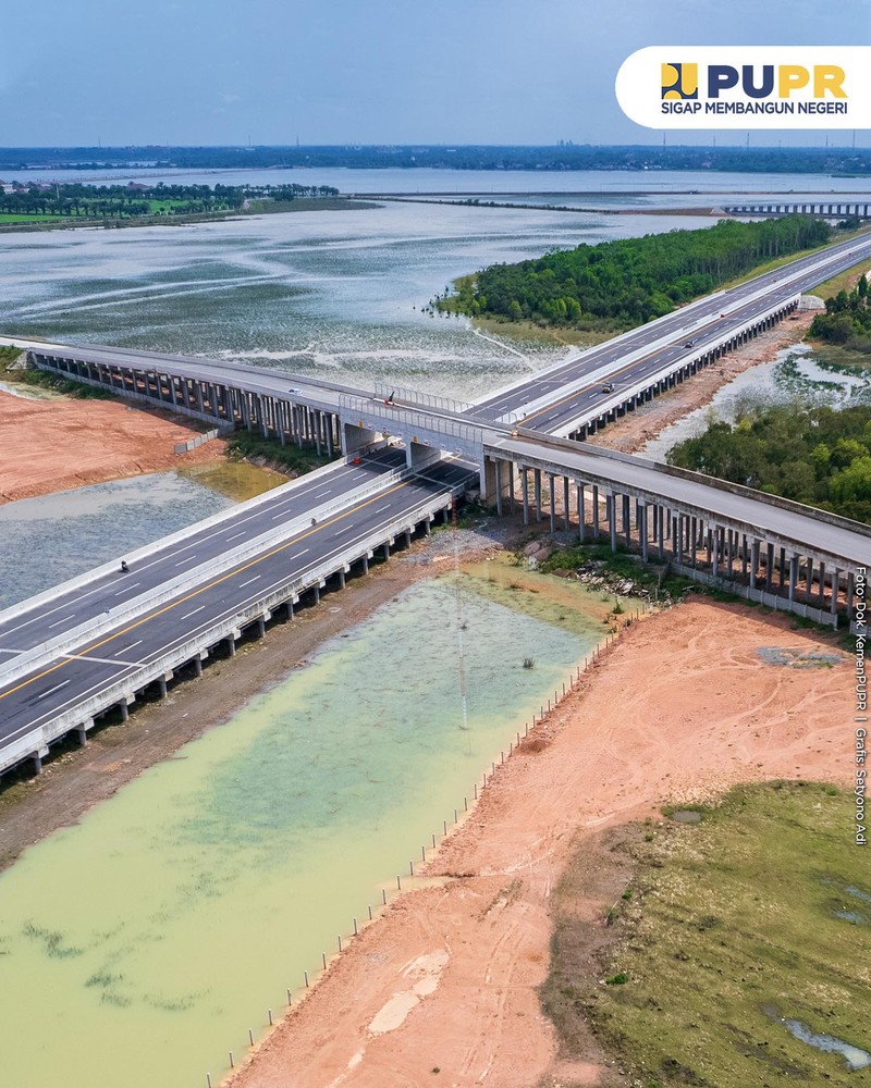 Kementerian PUPR tengah mempercepat penyelesaian pembangunan Jalan Tol Indralaya-Prabumulih sepanjang 64,5 km yang merupakan bagian dari Jalan Tol Trans-Sumatra di Sumatera Selatan. (Biro Pers PUPR)