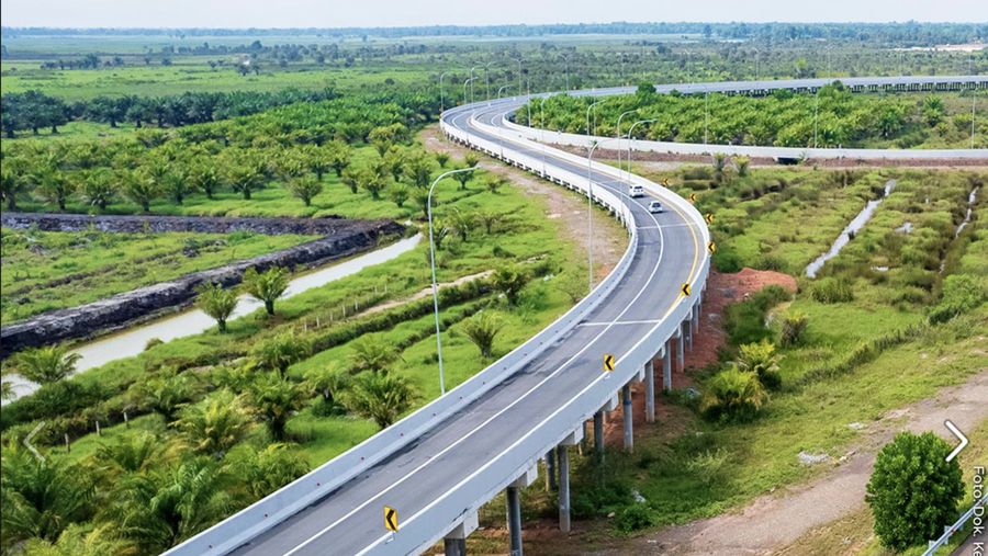 Kementerian PUPR tengah mempercepat penyelesaian pembangunan Jalan Tol Indralaya-Prabumulih sepanjang 64,5 km yang merupakan bagian dari Jalan Tol Trans-Sumatra di Sumatera Selatan. (Biro Pers PUPR)
