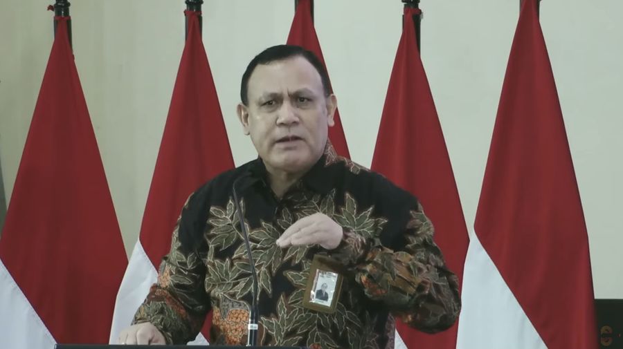 Ketua KPK selaku koordinator Timnas PK Firli Bahuri Pengelolaan Program dan Keuangan BPJS Kesehatan tahun buku 2022. (Tangkapan Layar Youtube StranasPK Official)