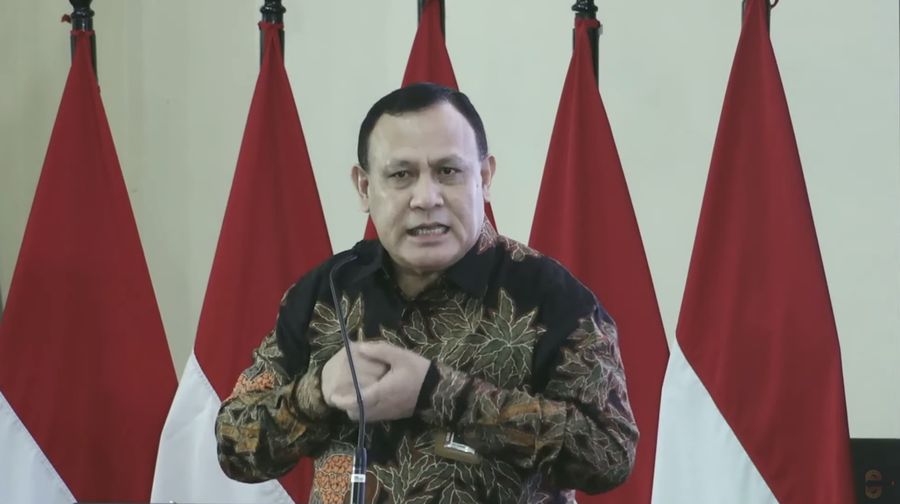 Ketua KPK selaku koordinator Timnas PK Firli Bahuri Pengelolaan Program dan Keuangan BPJS Kesehatan tahun buku 2022. (Tangkapan Layar Youtube StranasPK Official)