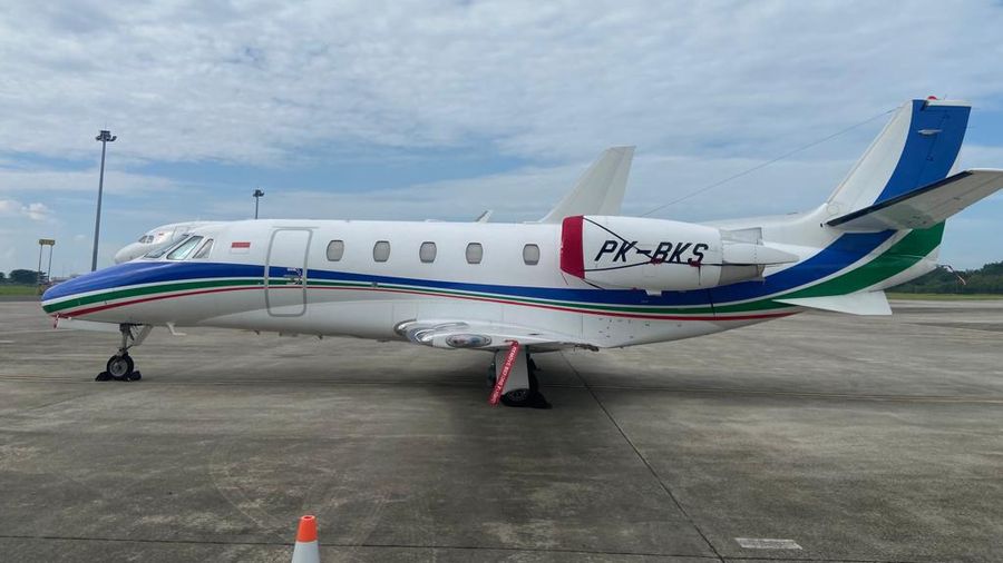 Tim Penyidik Kejagung sita 1 unit pesawat Cessna 560 XL (pemilik PT PAS).  [dok. Humas Kejagung]