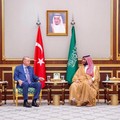 Saudi Arabia's Crown Prince Mohammed bin Salman meets Turkish President Recep Tayyip Erdogan in Jeddah, Saudi Arabia, July 17, 2023. Saudi Press Agency/Handout via REUTERS ATTENTION EDITORS - THIS PICTURE WAS PROVIDED BY A THIRD PARTY