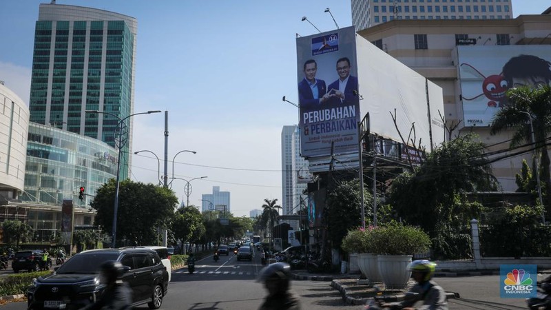 Baliho Anies - AHY (CNBC Indonesia/Faisal Rahman)