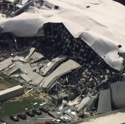 Potret Tornado Dahsyat AS Ratakan Bangunan Pabrik Obat Pfizer
