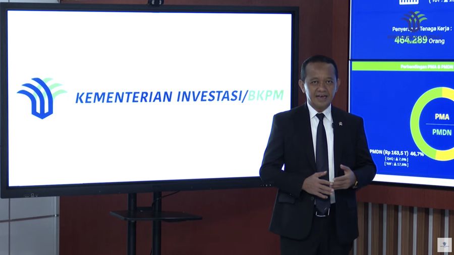 Konferensi Pers Realisasi Investasi Triwulan II Tahun 2023. (Tangkapan layar Youtube Kementerian Investasi - BKPM)