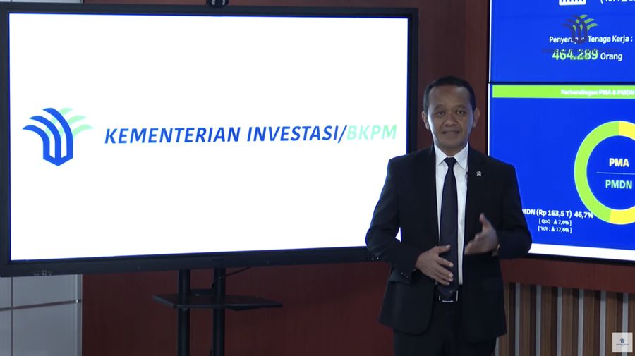 Konferensi Pers Realisasi Investasi Triwulan II Tahun 2023. (Tangkapan layar Youtube Kementerian Investasi - BKPM)
