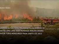 Kebakaran Hebat Pulau Rhodes Yunani, Ribuan Orang Mengungsi