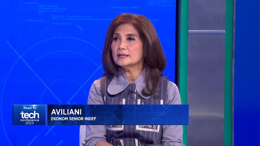 Ekonom Senior Indef Aviliani dalam Road To Tech Conference 2023. (CNBC Indonesia TV)