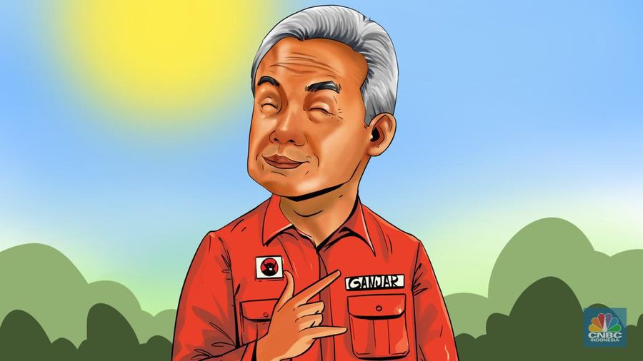 Ilustrasi Ganjar Pranowo (²©²ÊÍøÕ¾/ Edward Ricardo)