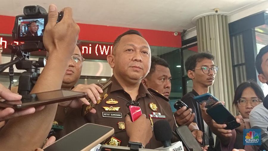 Kapuspenkum Kejagung Ketut Sumedana (CNBC Indonesia/Martyasari Rizky)