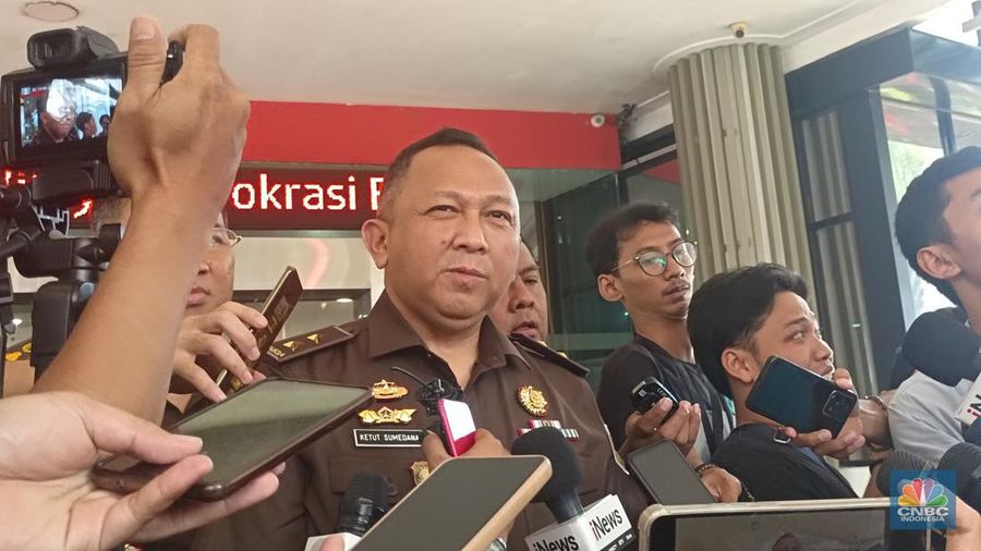 Kapuspenkum Kejagung Ketut Sumedana (CNBC Indonesia/Martyasari Rizky)