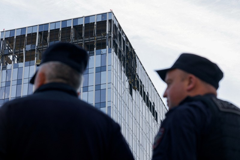 Suasana Moscow di serang drone (REUTERS/MAXIM SHEMETOV) Suasana Moscow di serang drone (REUTERS/MAXIM SHEMETOV)