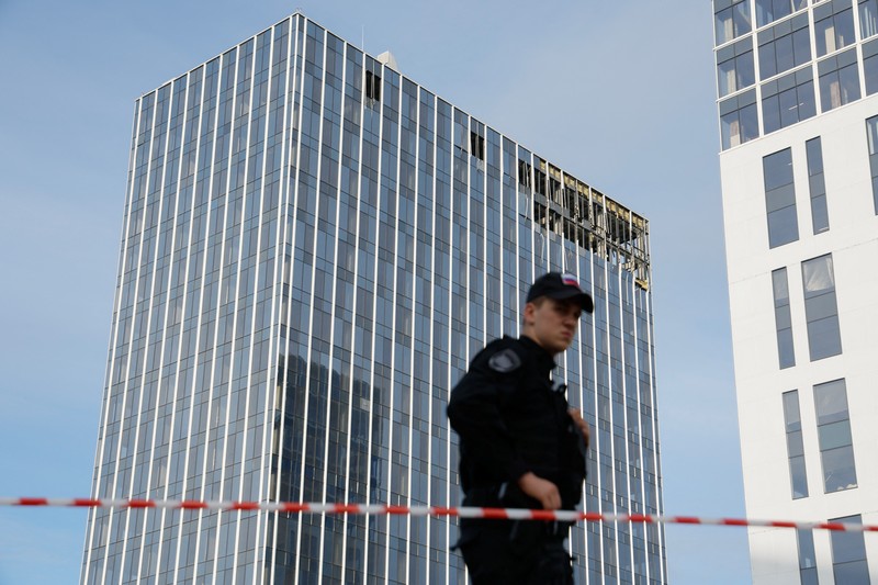 Suasana Moscow di serang drone (REUTERS/MAXIM SHEMETOV)
