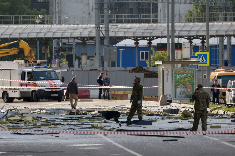 Suasana Moscow di serang drone (REUTERS/MAXIM SHEMETOV)