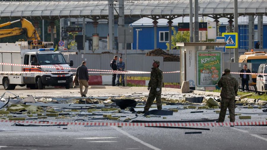 Suasana Moscow di serang drone (REUTERS/MAXIM SHEMETOV)
