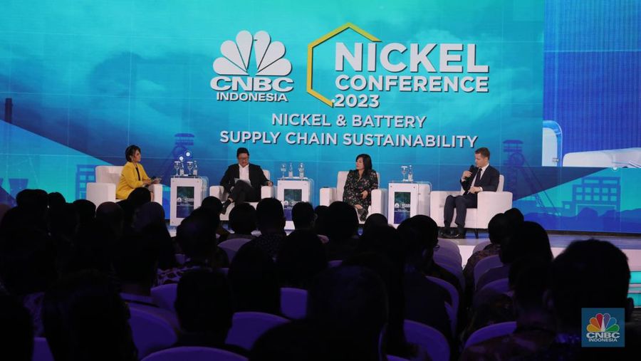 Suasaana peserta CNBC Indonesia Nickel Conference 2023 pada Selasa, (25/7/2023). (CNBC Indonesia/Faisal Rahman)
