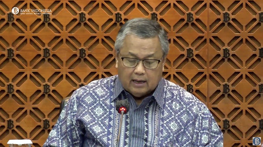 Pengumuman Hasil Rapat Dewan Gubernur Bulanan Bulan Juli 2023. (Tangkapan layar youtube Bank Indonesia)