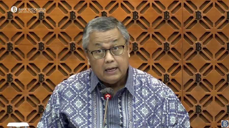 Pengumuman Hasil Rapat Dewan Gubernur Bulanan Bulan Juli 2023. (Tangkapan layar youtube Bank Indonesia)