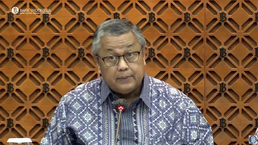 Pengumuman Hasil Rapat Dewan Gubernur Bulanan Bulan Juli 2023. (Tangkapan layar youtube Bank Indonesia)