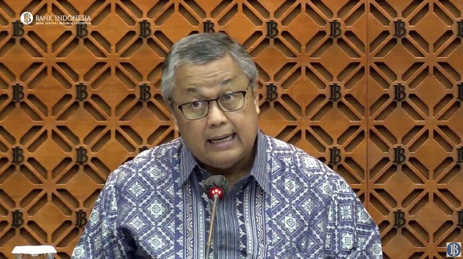 Pengumuman Hasil Rapat Dewan Gubernur Bulanan Bulan Juli 2023. (Tangkapan layar youtube Bank Indonesia)