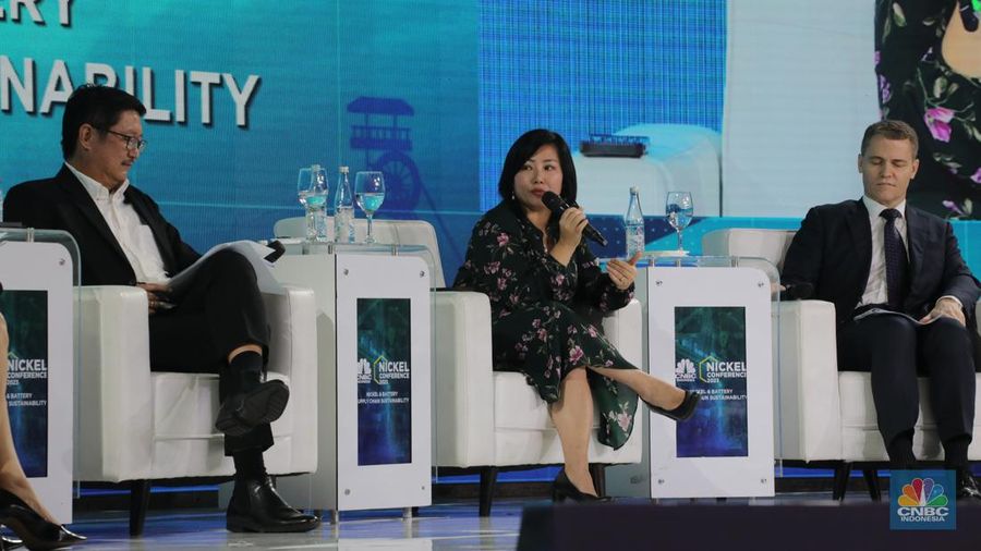Suasaana peserta CNBC Indonesia Nickel Conference 2023 pada Selasa, (25/7/2023). (CNBC Indonesia/Faisal Rahman)