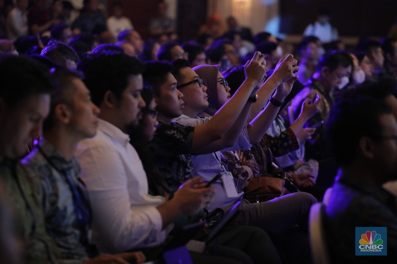 Suasaana peserta CNBC Indonesia Nickel Conference 2023 pada Selasa, (25/7/2023). (CNBC Indonesia/Faisal Rahman)