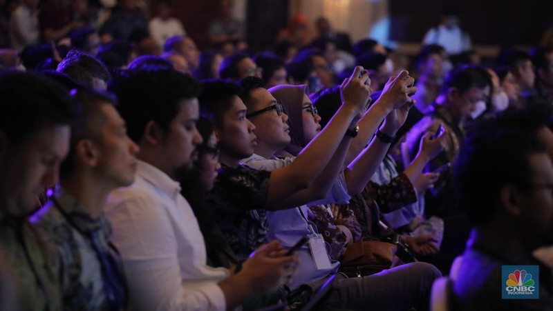 Suasaana peserta CNBC Indonesia Nickel Conference 2023 pada Selasa, (25/7/2023). (CNBC Indonesia/Faisal Rahman)